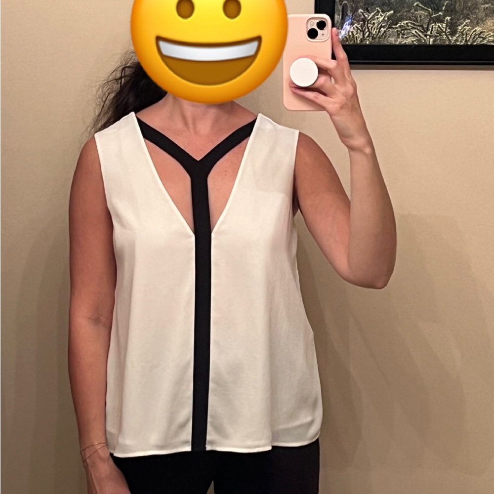 White/Black Tank Top